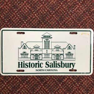 Salisbury NC license plate